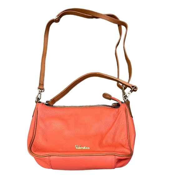 Valentina Italy Coral Leather Crossbody Women's Bag